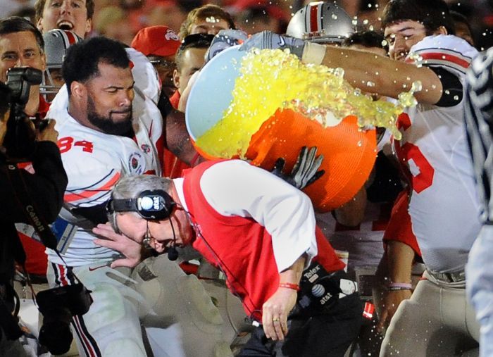 Coach, celebrating the victory