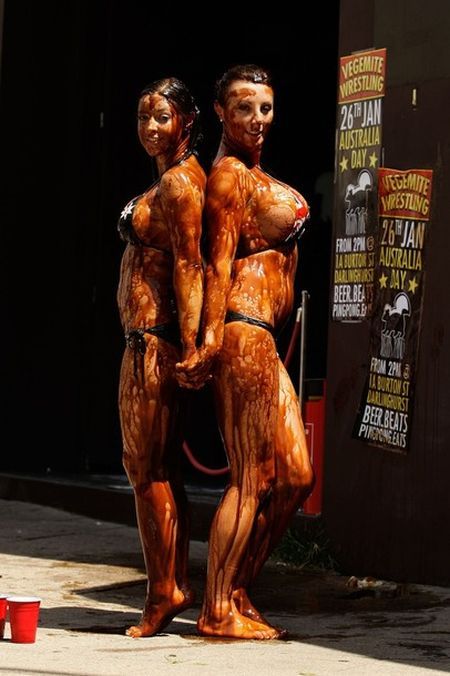 Chocolate fight in Australian pub