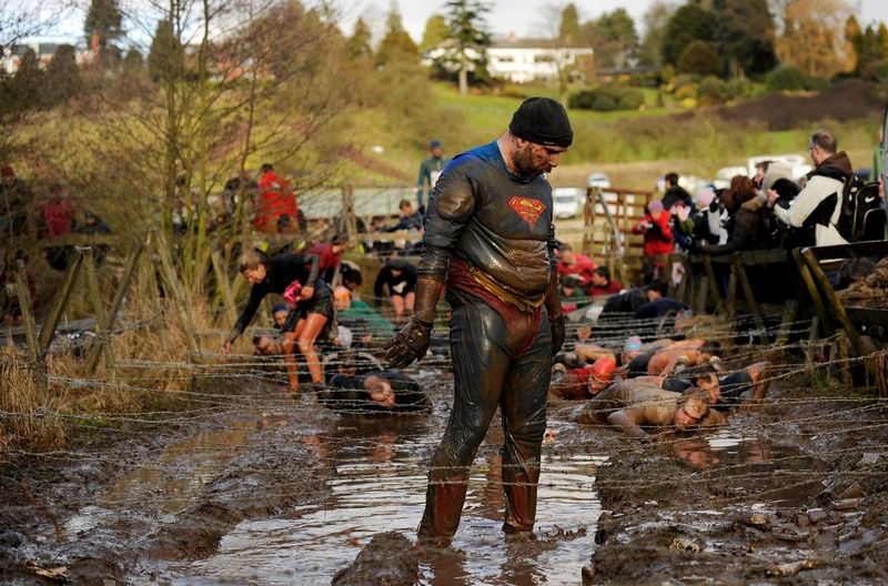 Tough Guy Race competition, village of Perton, England, United Kingdom