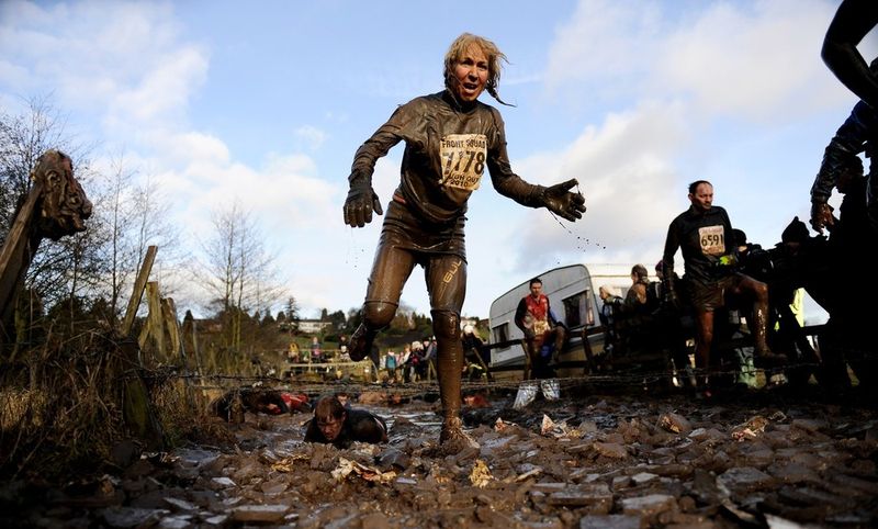 Tough Guy Race competition, village of Perton, England, United Kingdom