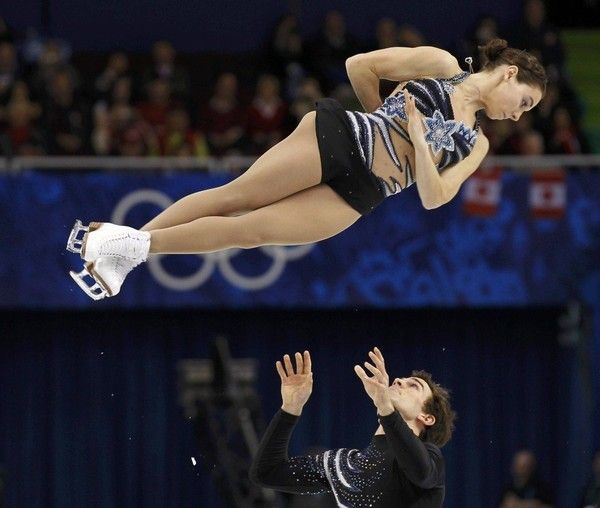 figure ice skating in air