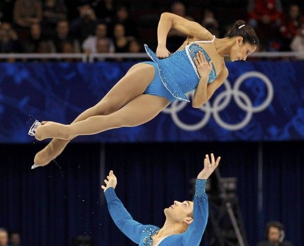 figure ice skating in air