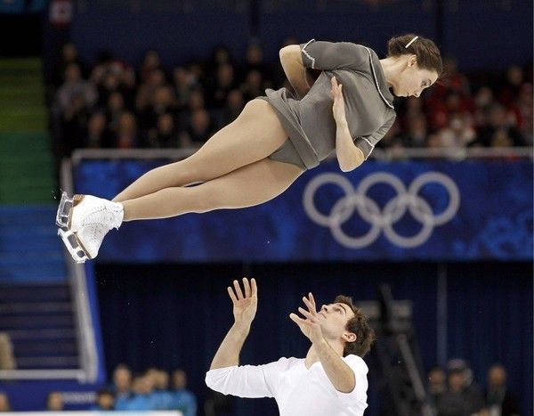 figure ice skating in air