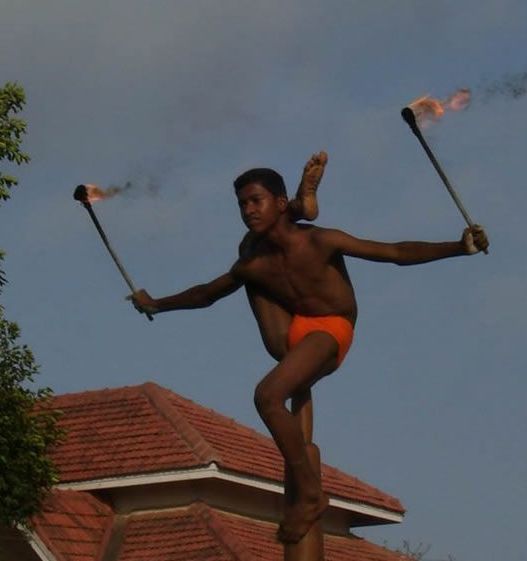 Mallakhamb, Asana  (yoga) on a pole