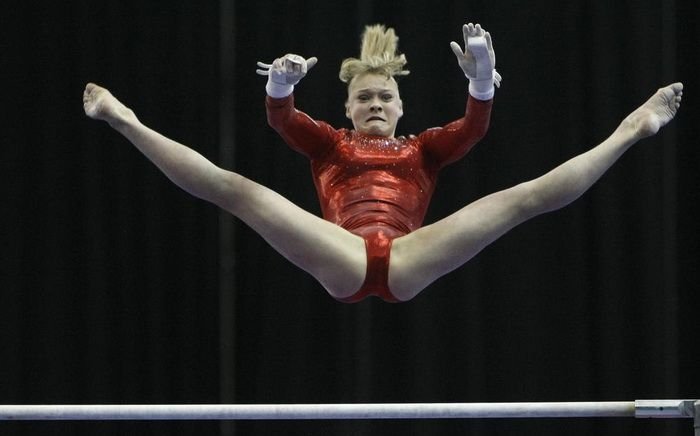 girl during gymnastic