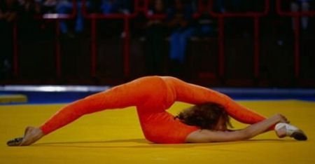 flexible gymnastic girl