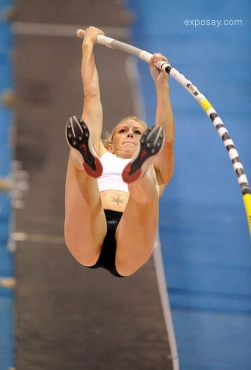 pole vaulting girl