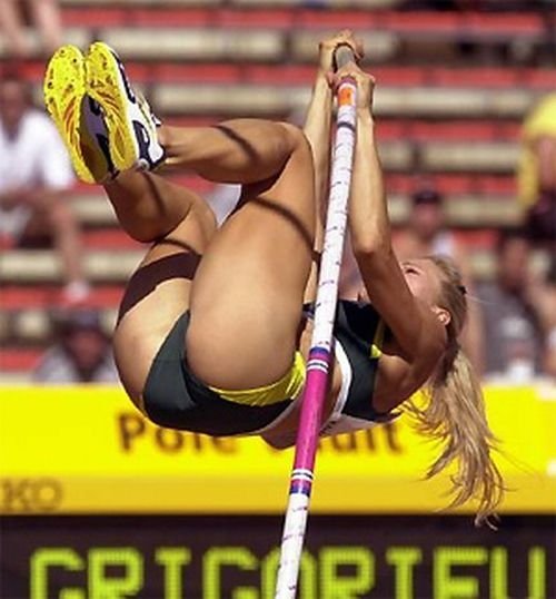 pole vaulting girl