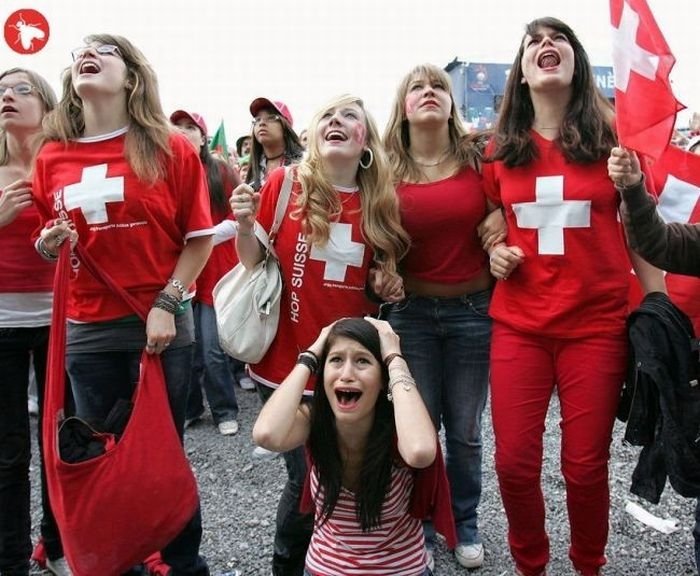 cute football fan girls