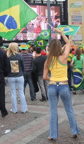 cute football fan girls