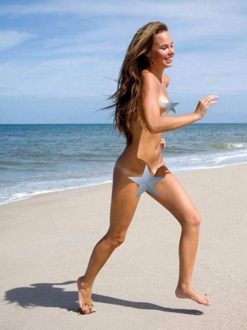 beach girl running