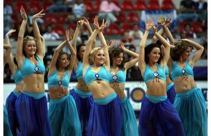 Cheerleader girls at the FIBA World Championships 2010