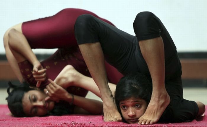 flexible gymnastic girl