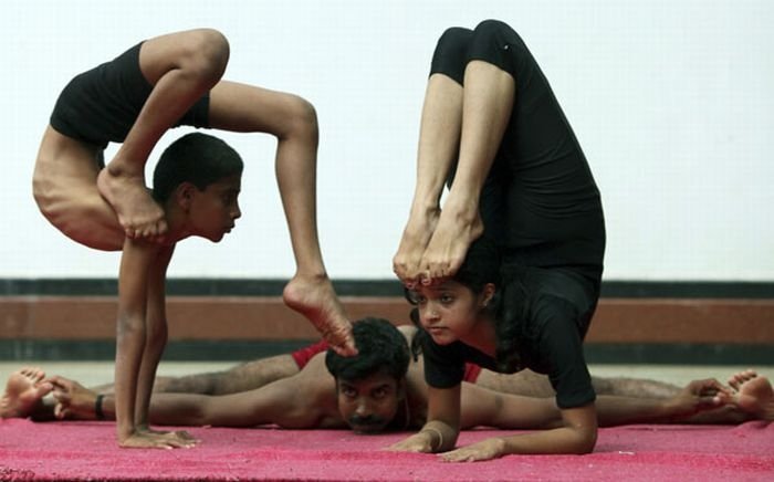 flexible gymnastic girl