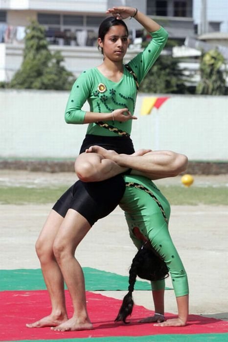 flexible gymnastic girl