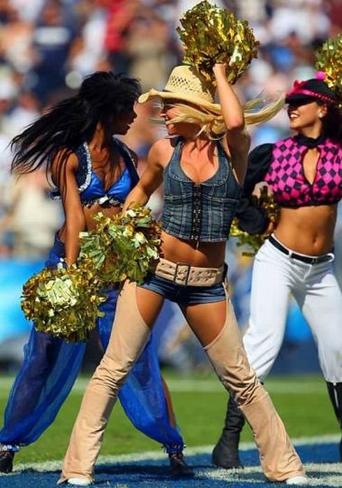 NFL cheerleader girls in halloween costumes