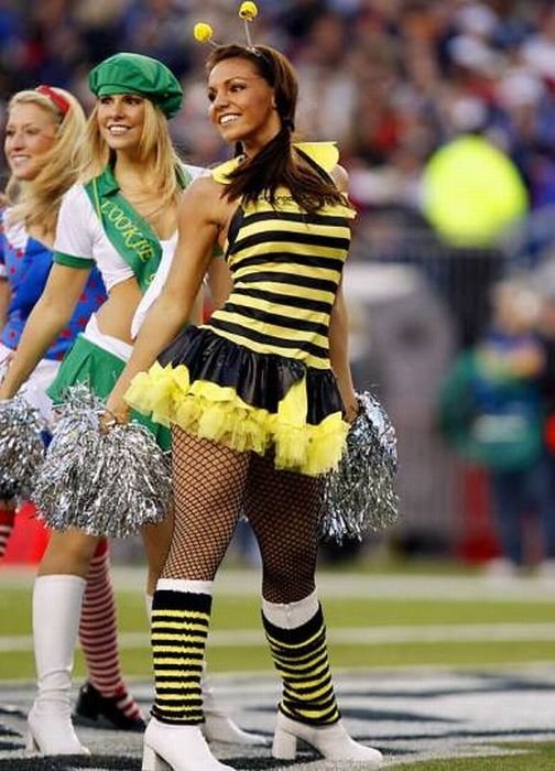 NFL cheerleader girls in halloween costumes