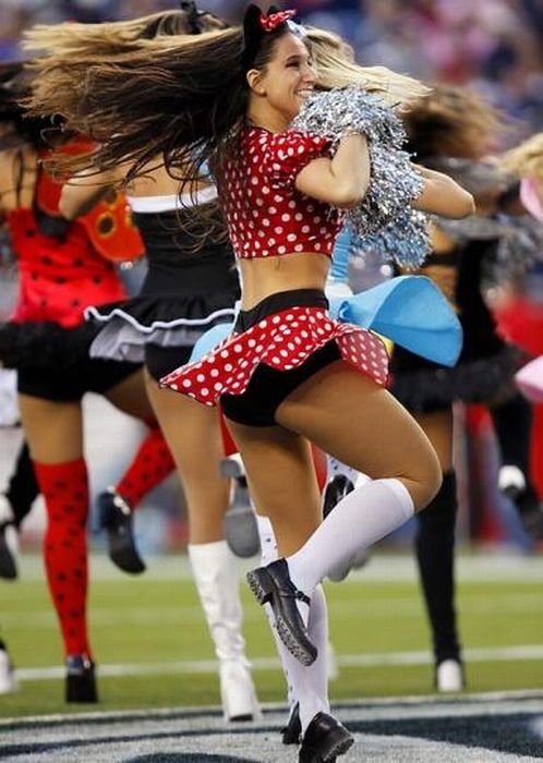 NFL cheerleader girls in halloween costumes