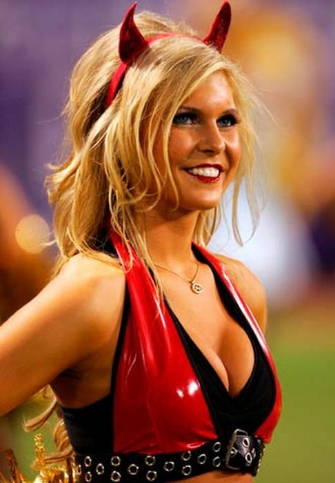 NFL cheerleader girls in halloween costumes