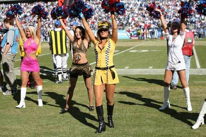 NFL cheerleader girls in halloween costumes