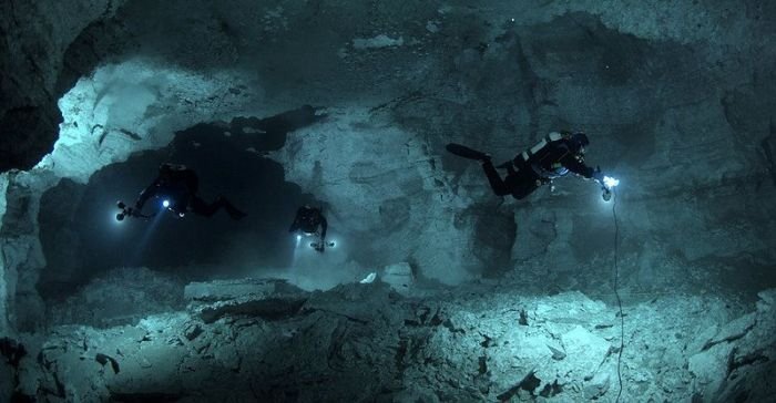 cave diving