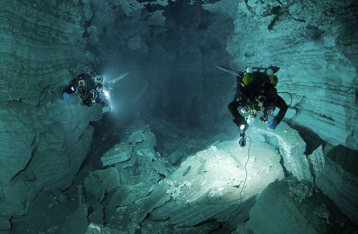 cave diving