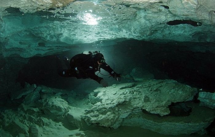 cave diving