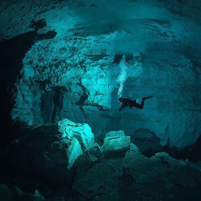 cave diving