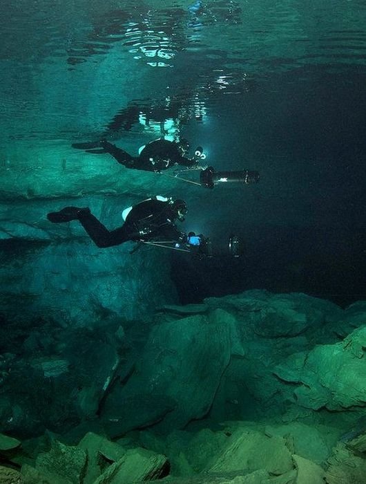 cave diving