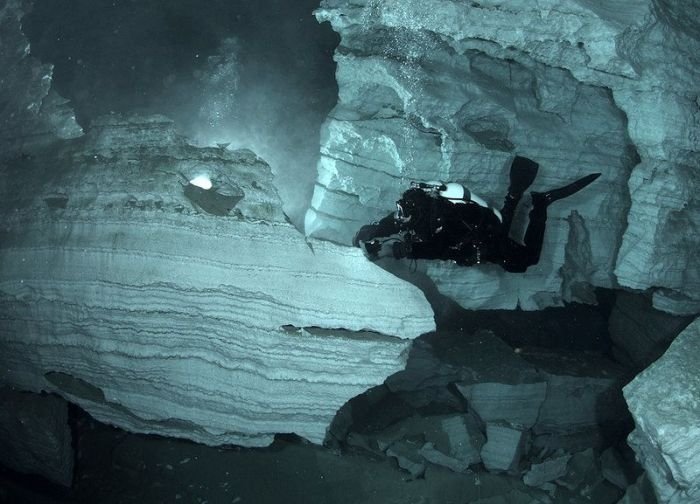 cave diving