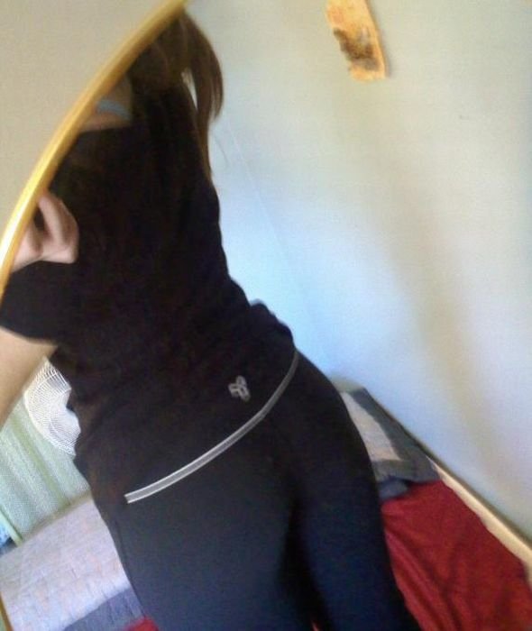 young sport girl in tight yoga pants