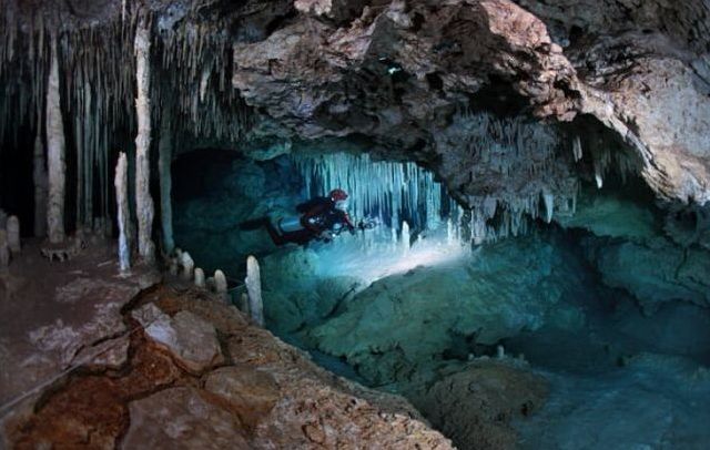 cave diving