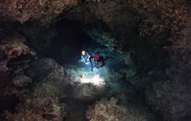 cave diving