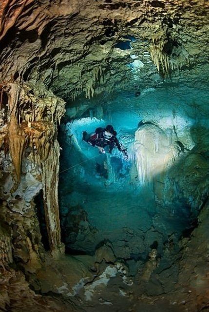 cave diving