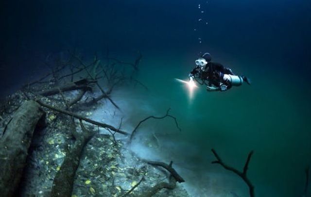 cave diving