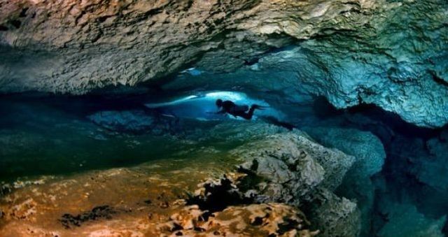 cave diving