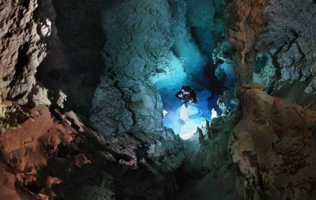 cave diving