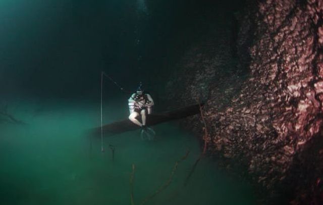 cave diving