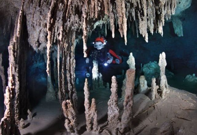 cave diving