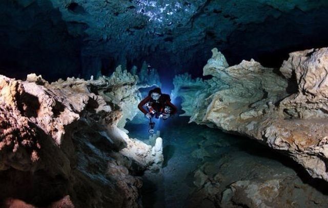 cave diving