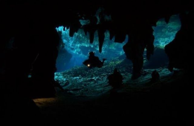 cave diving