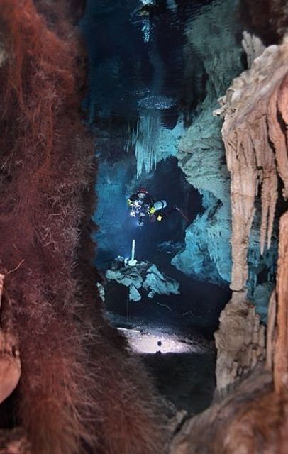 cave diving