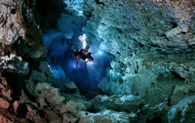 cave diving