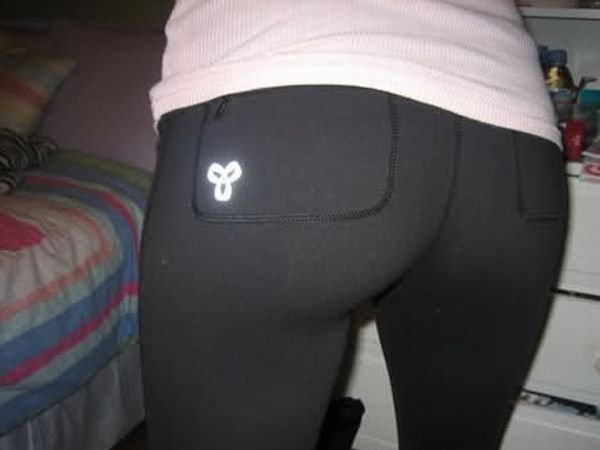 young sport girl in tight yoga pants