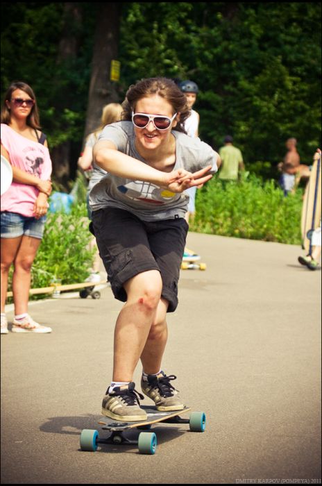 skateboarding girl