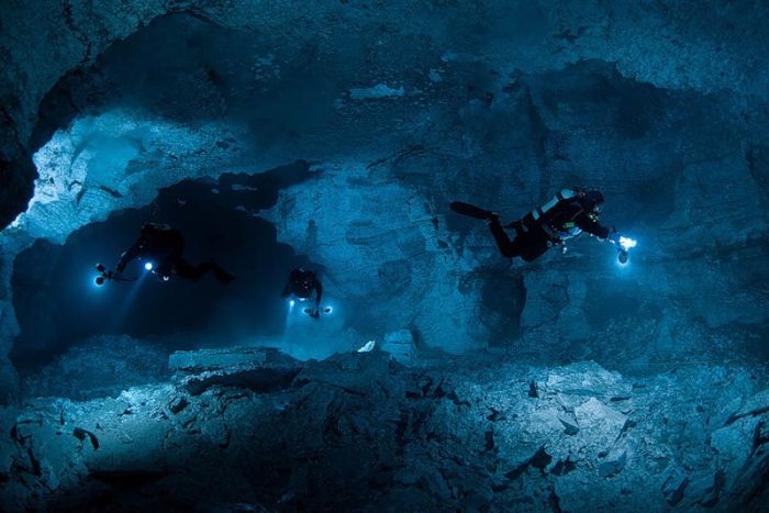 cave diving