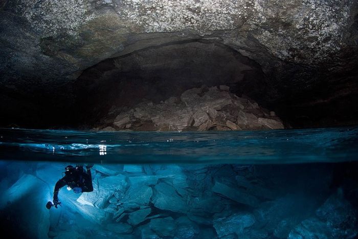 cave diving