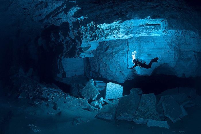 cave diving