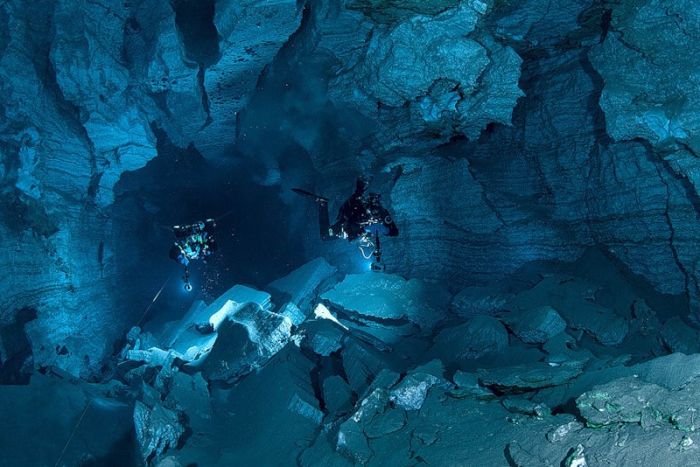 cave diving