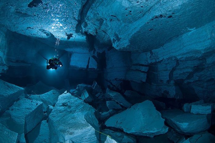 cave diving